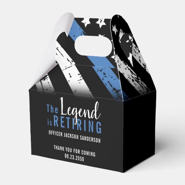 Polis Pension Blue Line Flagga Tillsatta lagar Presentaskar (Framsidan Sidan)