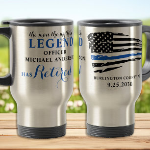 Polis Pension Thin Blue Line Personlig Resemugg