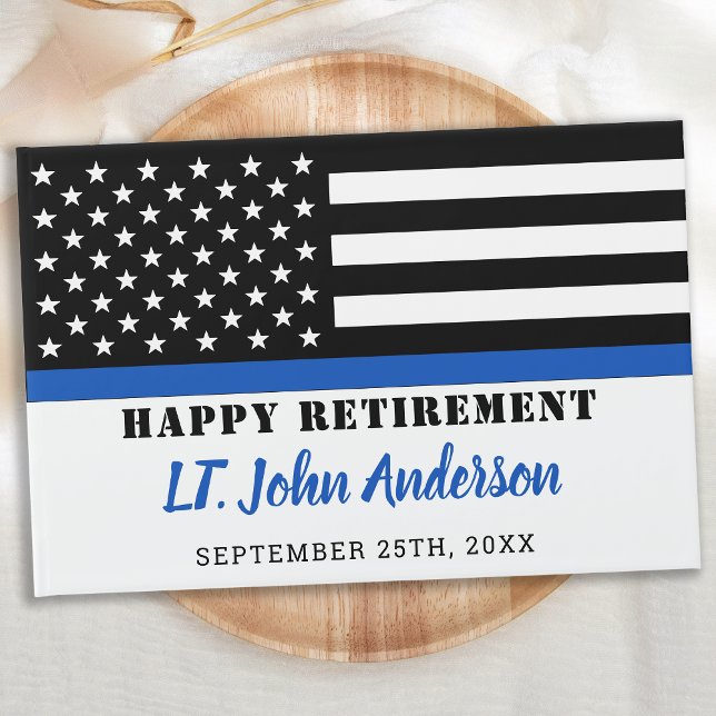 Polis Pension Thin Blue Line Tillsatta lagar Gästböcker (Skapare uppladdad)