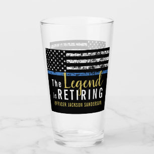 Polis Pension Thin Blue Line Tillsatta lagar Glaskopp