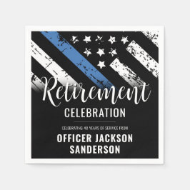 Polis Pension Thin Blue Line Tillsatta lagar Pappersservett