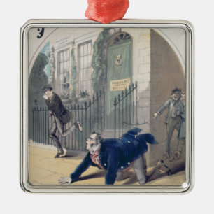 Polis! Polis! Sångbokomslag, c.1865 Julgransprydnad Metall
