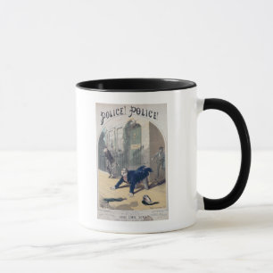 Polis! Polis! Sångbokomslag, c.1865 Mugg