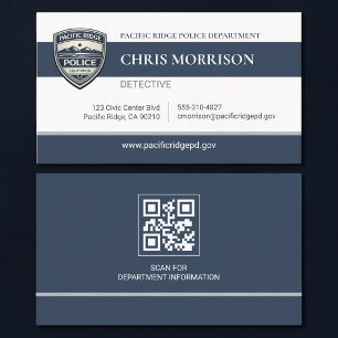 Polis QR-kod Professionell Affärsbok Visitkort