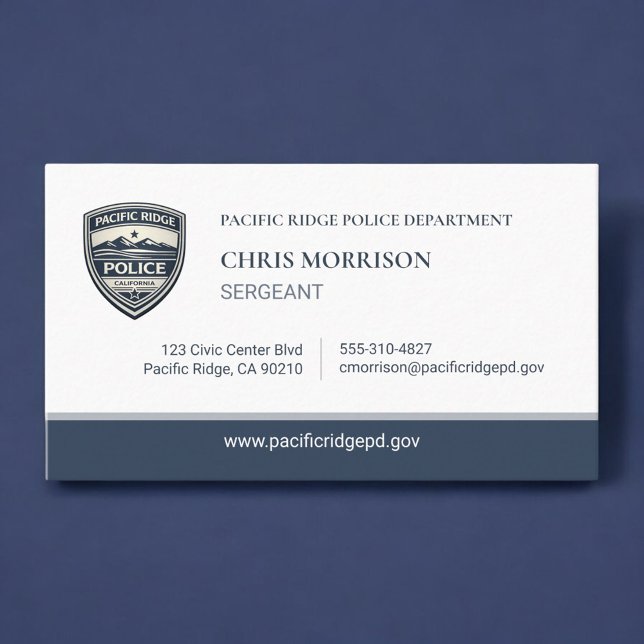 Polis Sergeant Logotyp Visitkort (Skapare uppladdad)