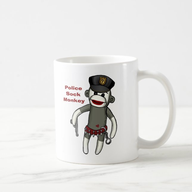 Polis Sock monkey Kaffemugg (Höger)