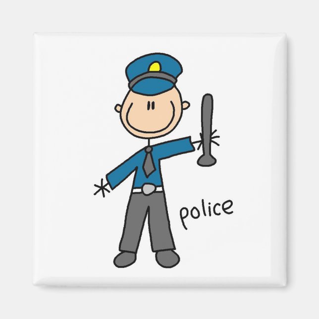 Polis Stickman Magnet (Framsidan)