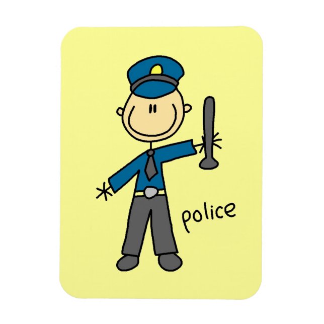 Polis Stickman Magnet (Vertikal)