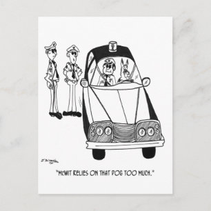 Polis Tecknad 4821 Vykort