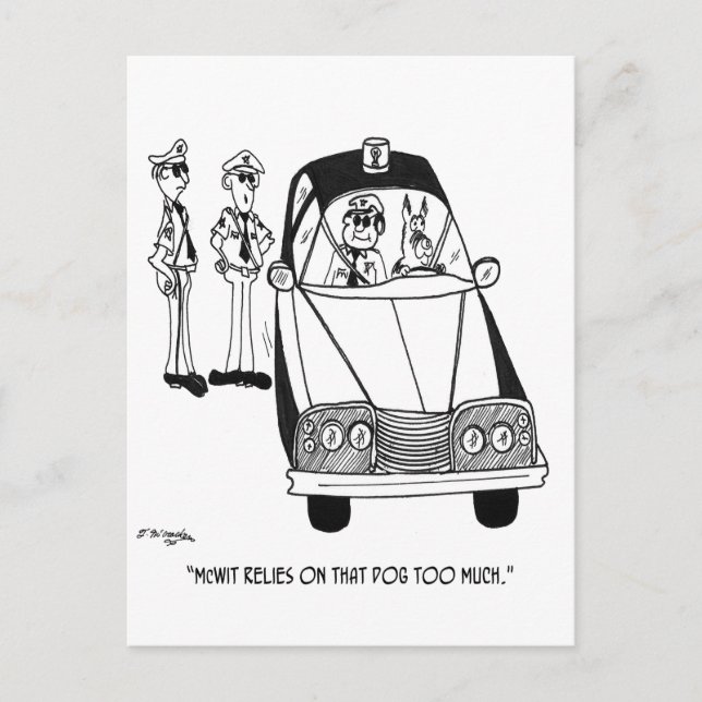 Polis Tecknad 4821 Vykort (Framsida)