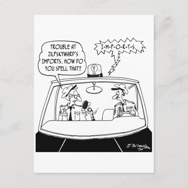 Polis Tecknad 5125 Vykort (Framsida)