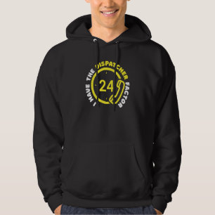 Polis Telefon Tunn Gul Linje Nödsituation Guld Dis Hoodie