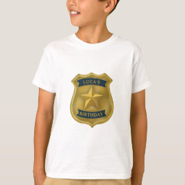 Polis-tema Polisman Polis Födelsedags Pojke T Shirt