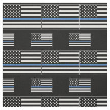 Polis Thin Blue Line American Flagga