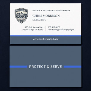 Polis Thin Blue Line Logo AffärsKort Visitkort
