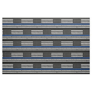 Polis Tillsatta lagar Thin Blue Line Fabric Tyg