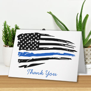 Polis Tillsatta lagar Thin Blue Line Tack Kort