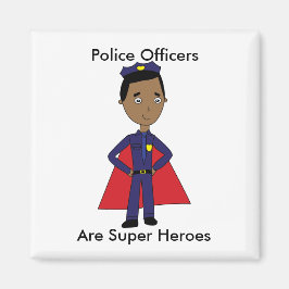 Polis Toppen Hero African American Personalize Magnet