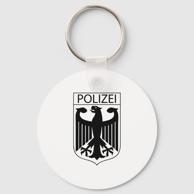 POLIS - Tysk polisymbolpresenter Nyckelring (Framsida)