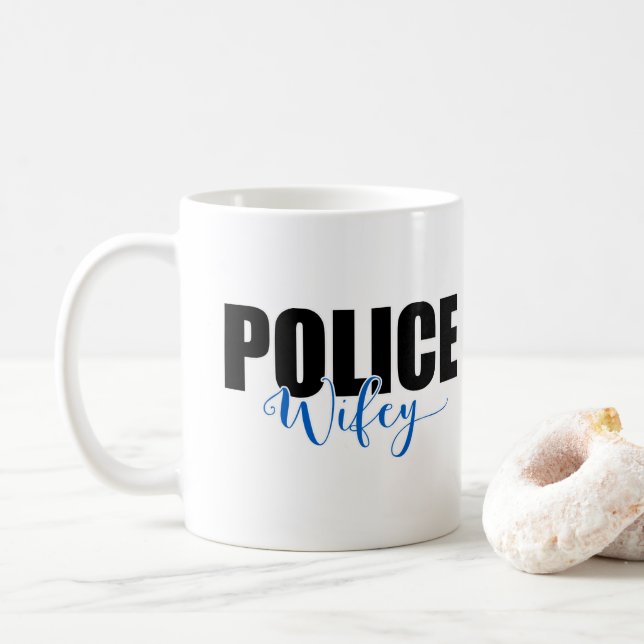 Polis Wifey Kaffemugg (Med munk)