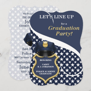 Polisakademin Studenten i marinblått Inbjudningar
