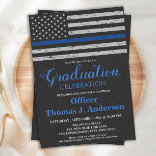 Polisakademin Studenten Thin Blue Line Officer Inbjudningar