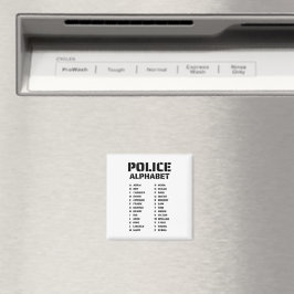 Polisalfabetet Fonetisk Kod Magnet