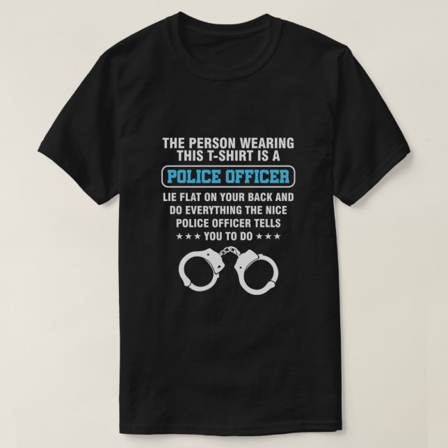 Polisansvarig polis poliskåren t shirt (Design framsida)