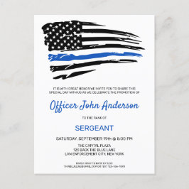 Polisansvarig Thin Blue Line Party  Meddelande Vykort