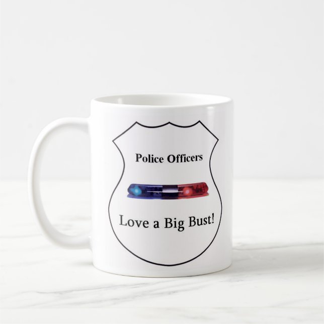 Polisar älskar en stor byst kaffemugg (Vänster)