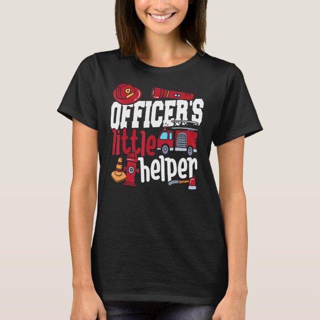Polisassistent Barn-brandman T Shirt (Framsida)