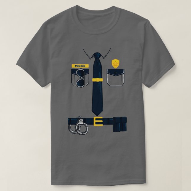 Polisassistent Gift polis Uniform Costume Hallowed T Shirt (Design framsida)