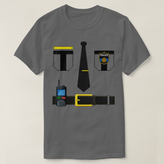 Polisassistent Halloween Costume Police Manar Bo T Shirt (Design framsida)
