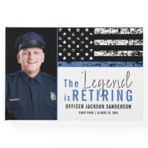 Polisassistent Pension Thin Blue Line Photo