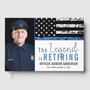 Polisassistent Pension Thin Blue Line Photo Gästböcker