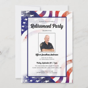 Polisassistent Photo American Pension Party Inbjudningar