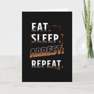 Polisassistent som säger Funny Kort