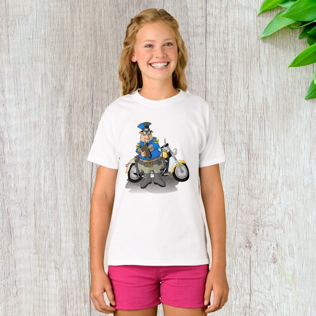 Polisassistent som skriver Biljett Girls T-Shirt (Skapare uppladdad)