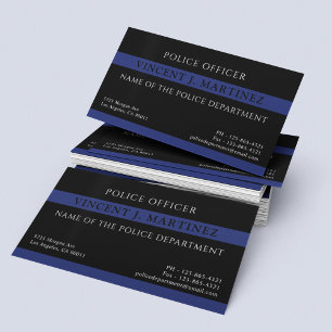 Polisassistent Thin Blue Line Polisen Dept Visitkort