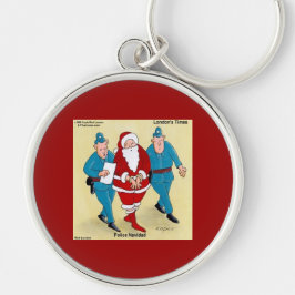 Polisassistent: Tomten har varit väldigt dålig Rund Silverfärgad Nyckelring