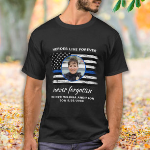 Polisassistent vid fallskärm EOW Thin Blue Line  T Shirt
