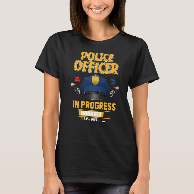 Polisassistent vid framtida COP-kriminologi T Shirt (Framsida)