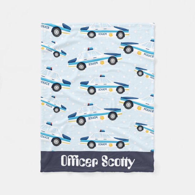 Polisassistenten lägger till barnfilt från namn fleecefilt (Framsidan)