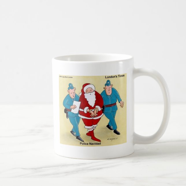Polisassistenten Navidad Funny julklappar och julk Kaffemugg (Höger)