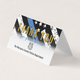 Polisavdelning Thin Blue Line Tack Visitkort