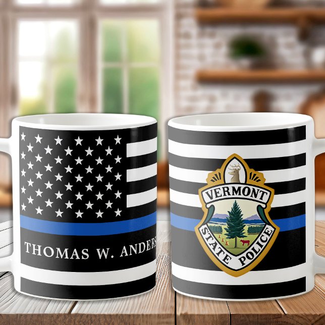 Polisavdelningen Anpassningsbar Logotyp Tillsatta  Kaffemugg (Skapare uppladdad)