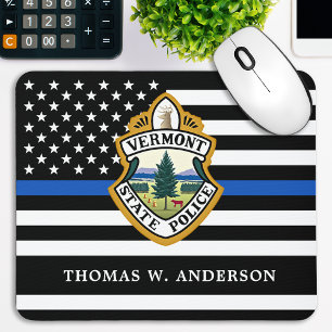 Polisavdelningen Anpassningsbar Logotyp Tillsatta Musmatta