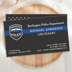 Polisavdelningen Logotyp Tillsatta lagar officer Visitkort