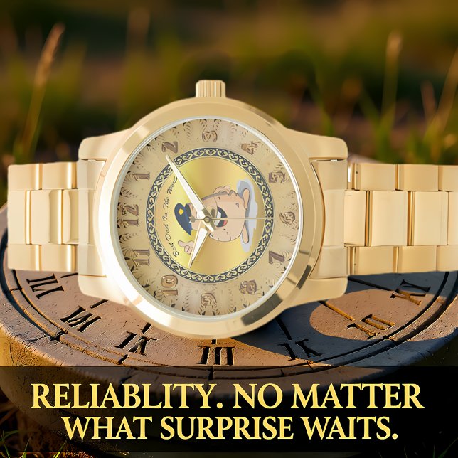 Polisbefäl potatis med blå polishatt armbandsur (Skapare uppladdad)