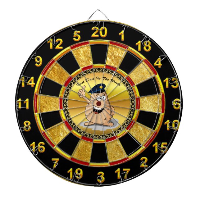 Polisbefäl potatis med blå polishatt darttavla (Framsidan)